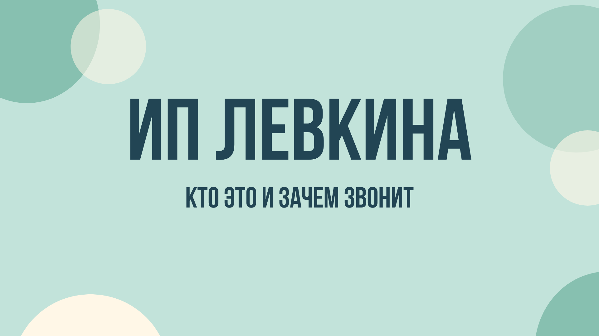 ИП Левкина что это и зачем звонят