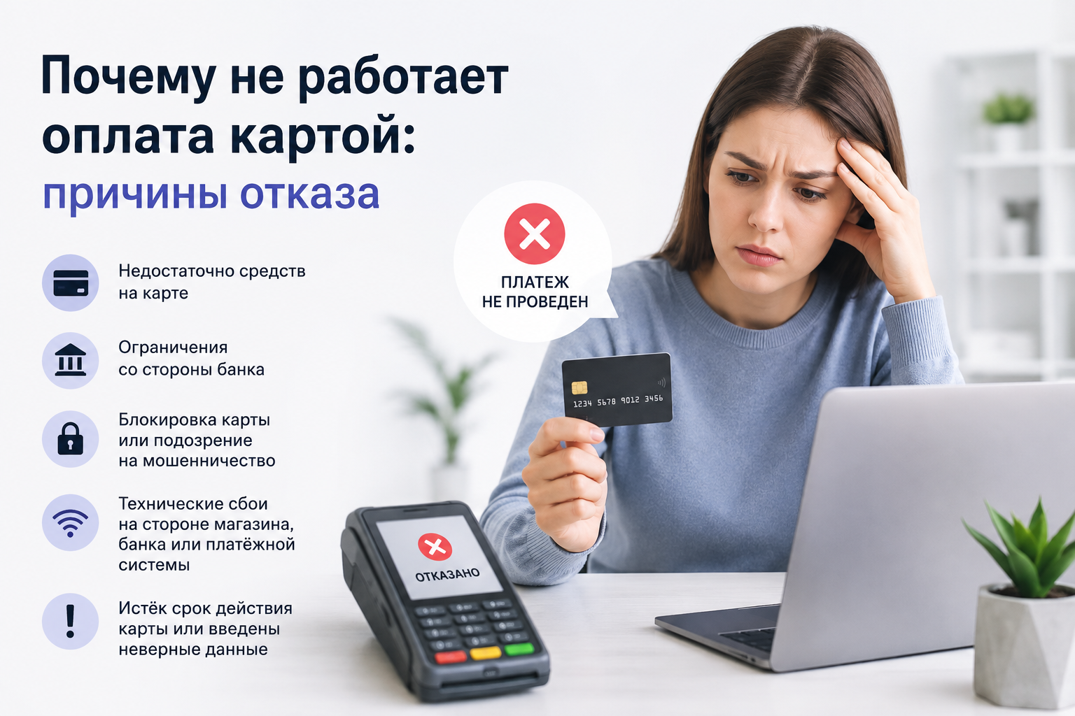Не работает оплата банковской картой
