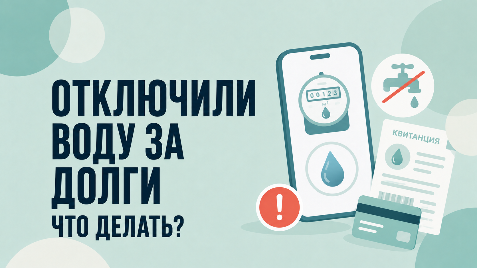 Отключили воду за долги — что делать