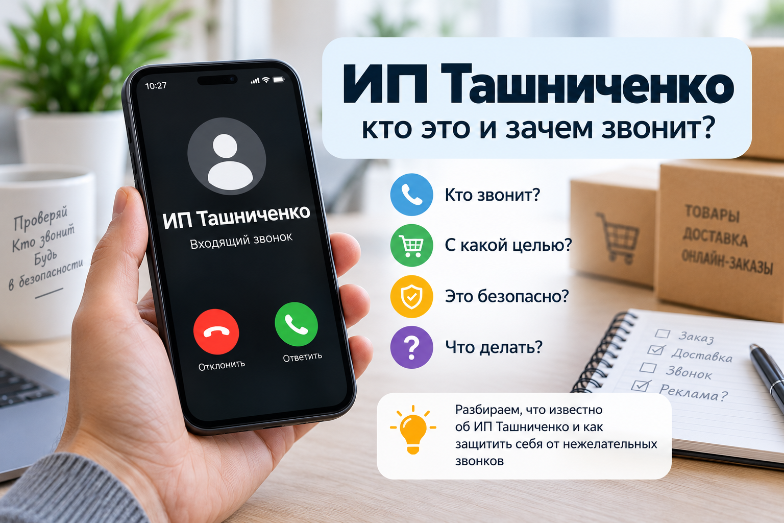 ИП Ташниченко — кто это и зачем звонит
