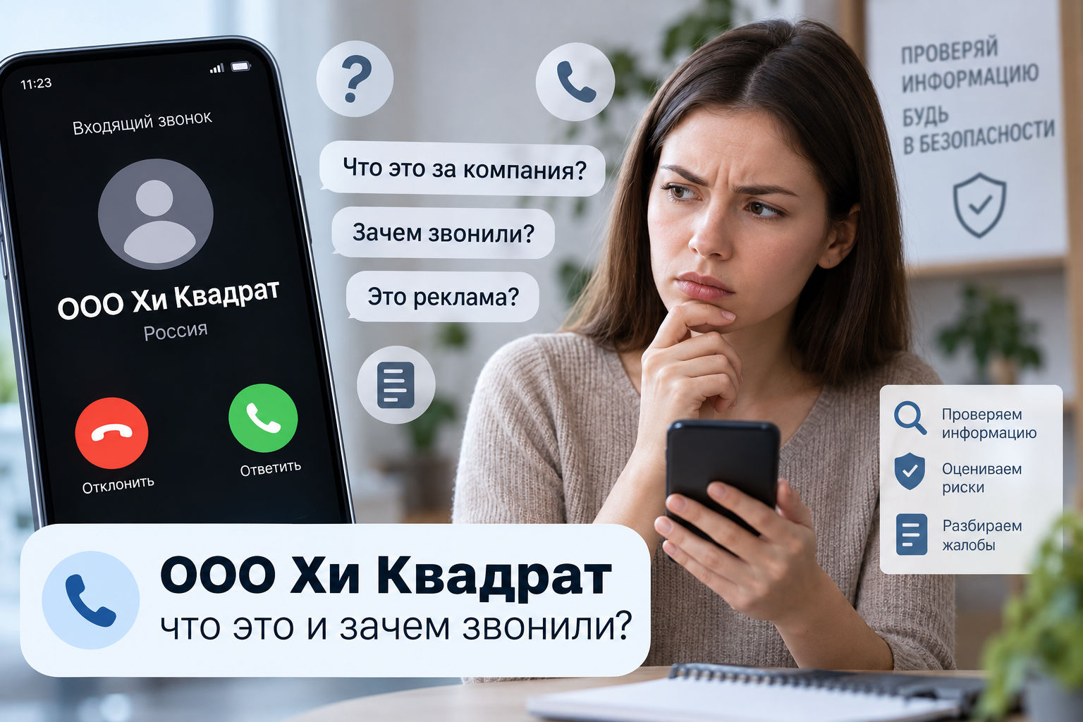 ООО Хи-Квадрат зачем звонили